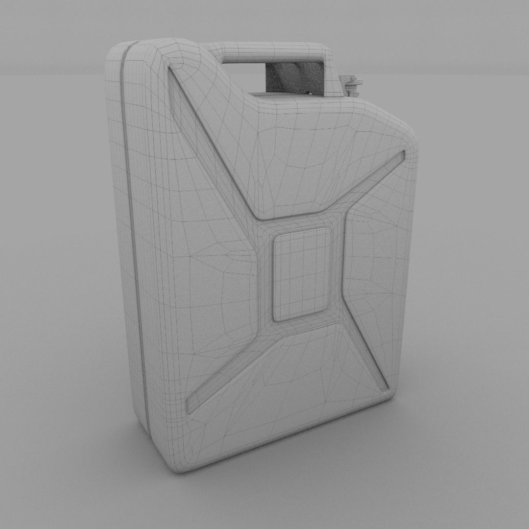Jerry Can Green Low-poly 3D model_15