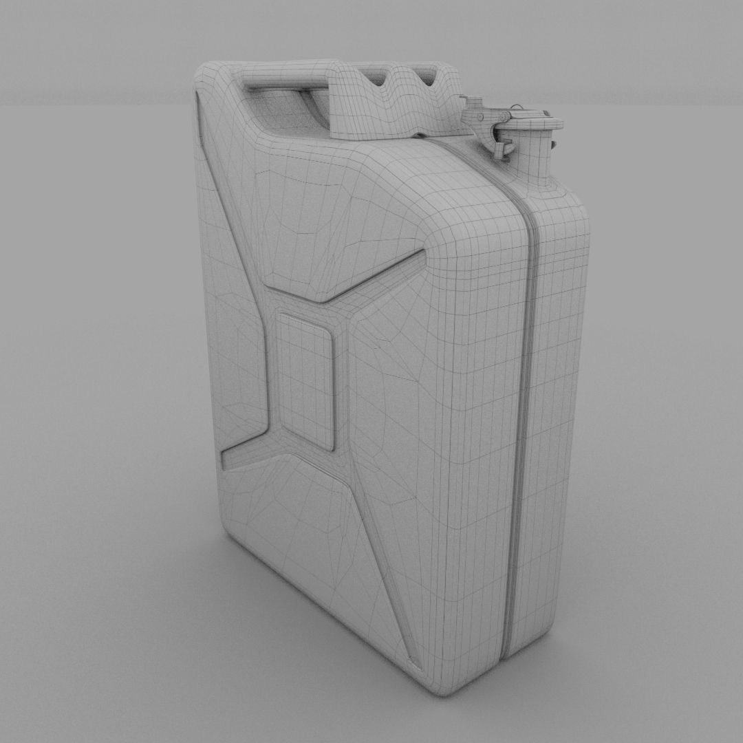 Jerry Can Green Low-poly 3D model_7
