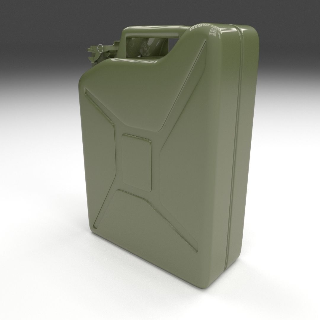 Jerry Can Green Low-poly 3D model_18