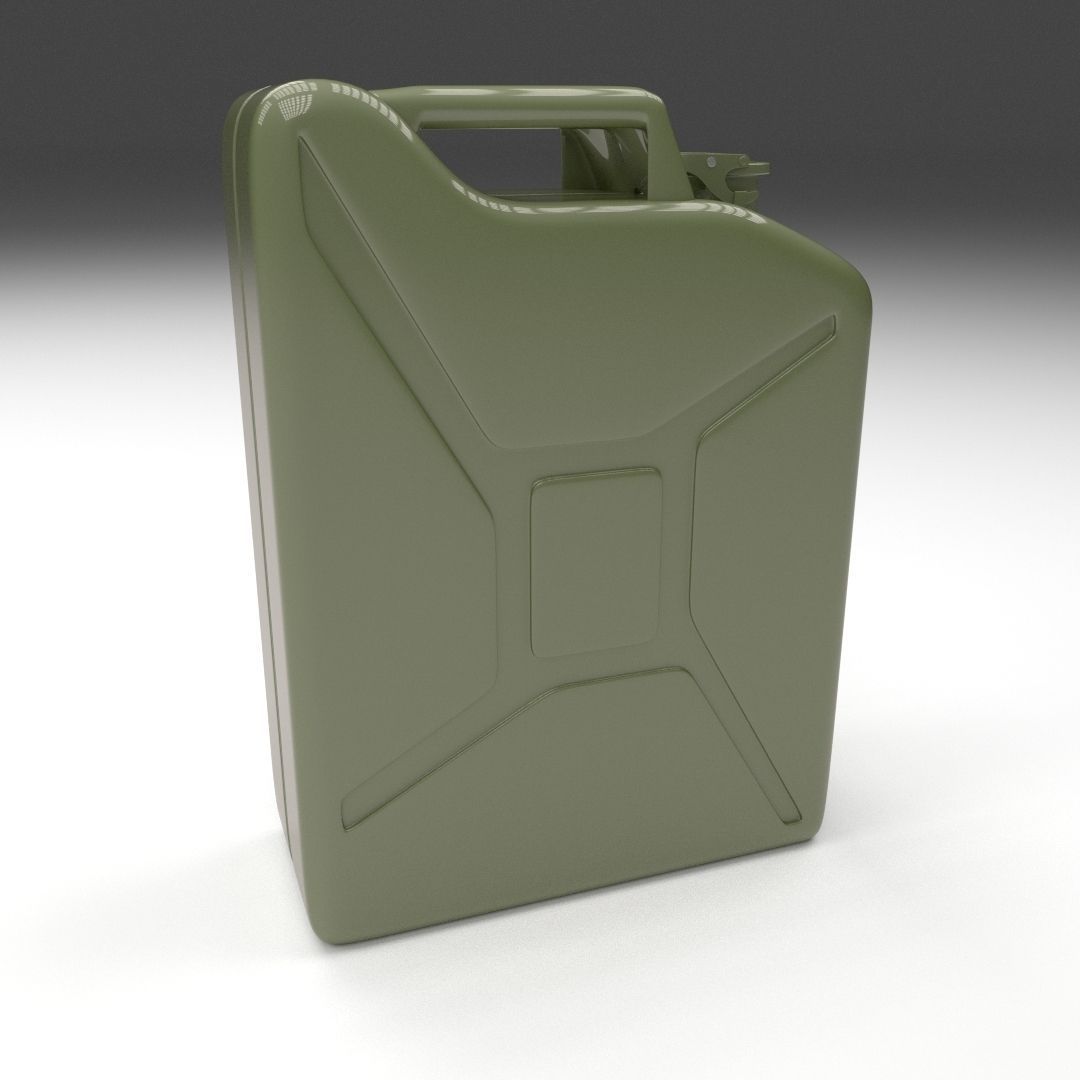Jerry Can Green Low-poly 3D model_1