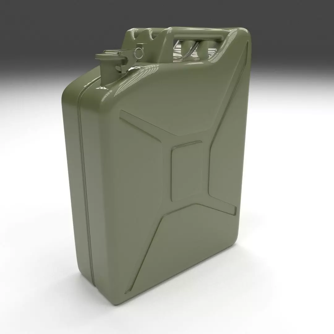 Jerry Can Green Low-poly 3D model_0
