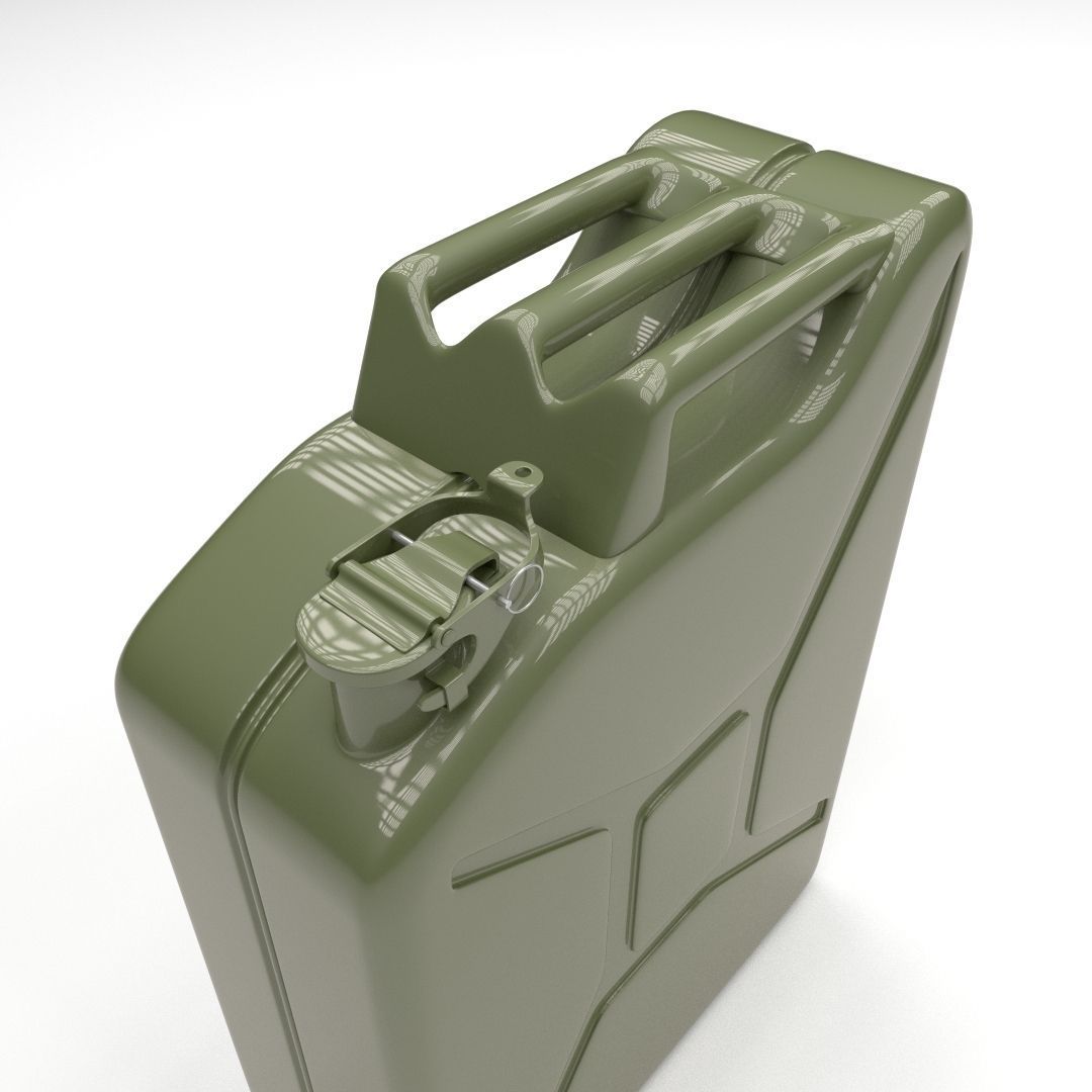 Jerry Can Green Low-poly 3D model_12