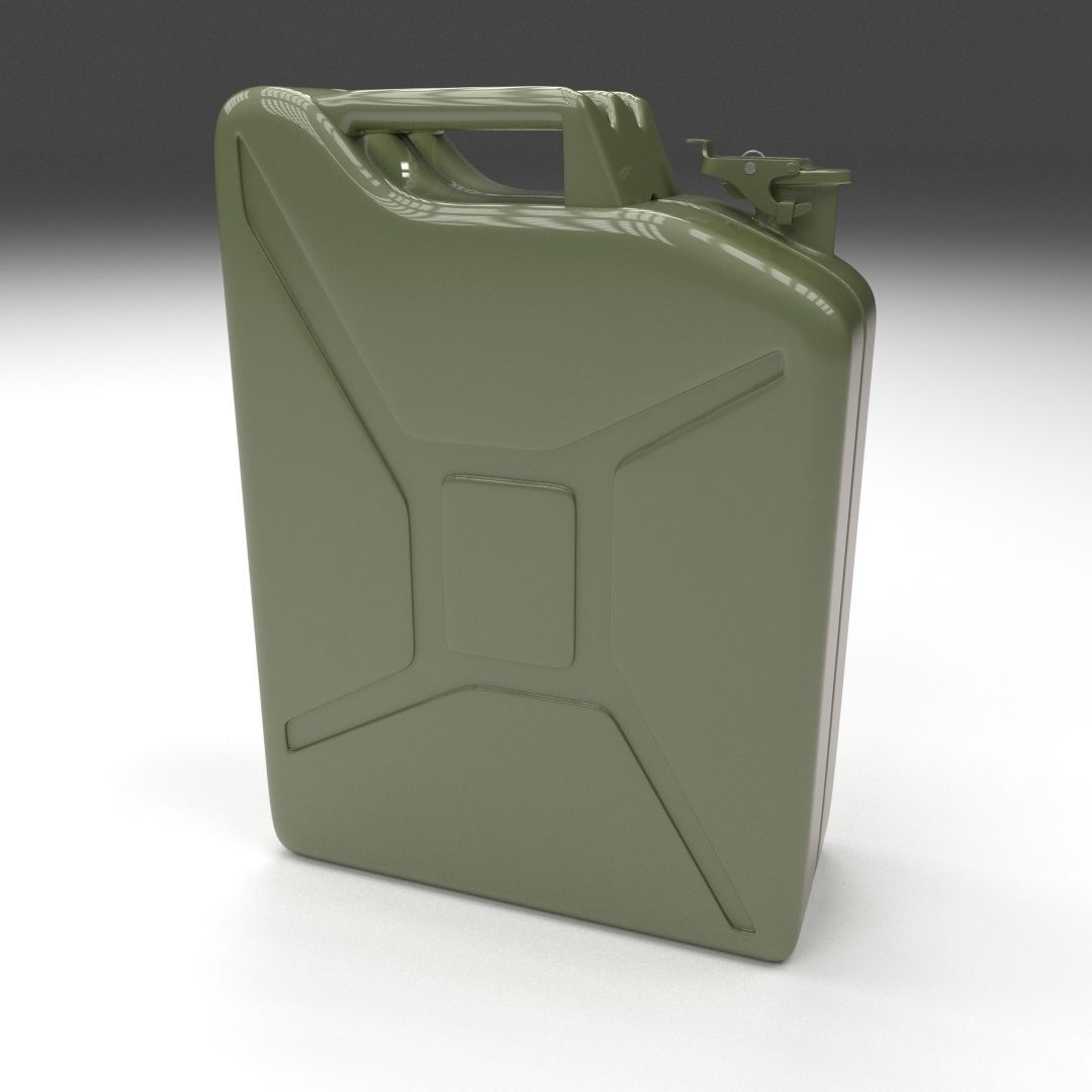 Jerry Can Green Low-poly 3D model_2