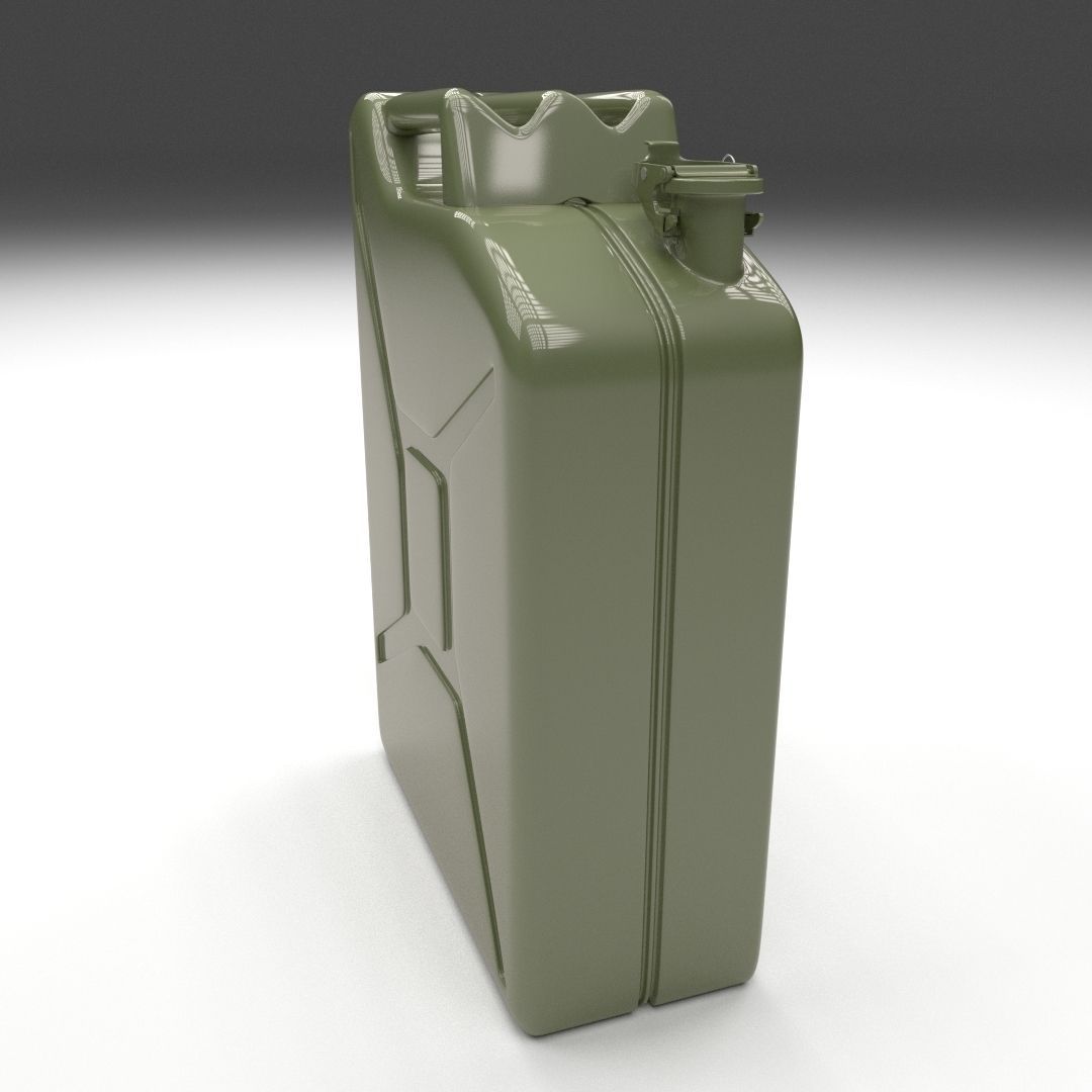 Jerry Can Green Low-poly 3D model_4
