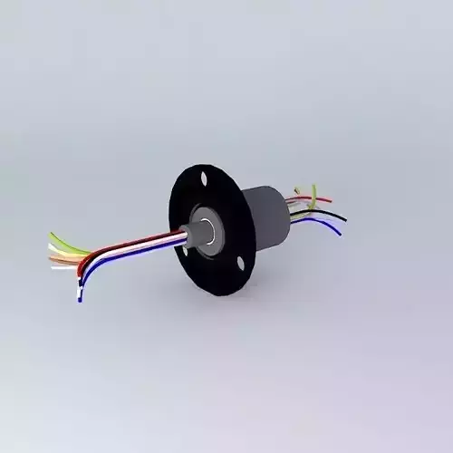 Slip Ring with Flange - 22mm diameter, 12 wires, max 240V @ 2A Free 3D model