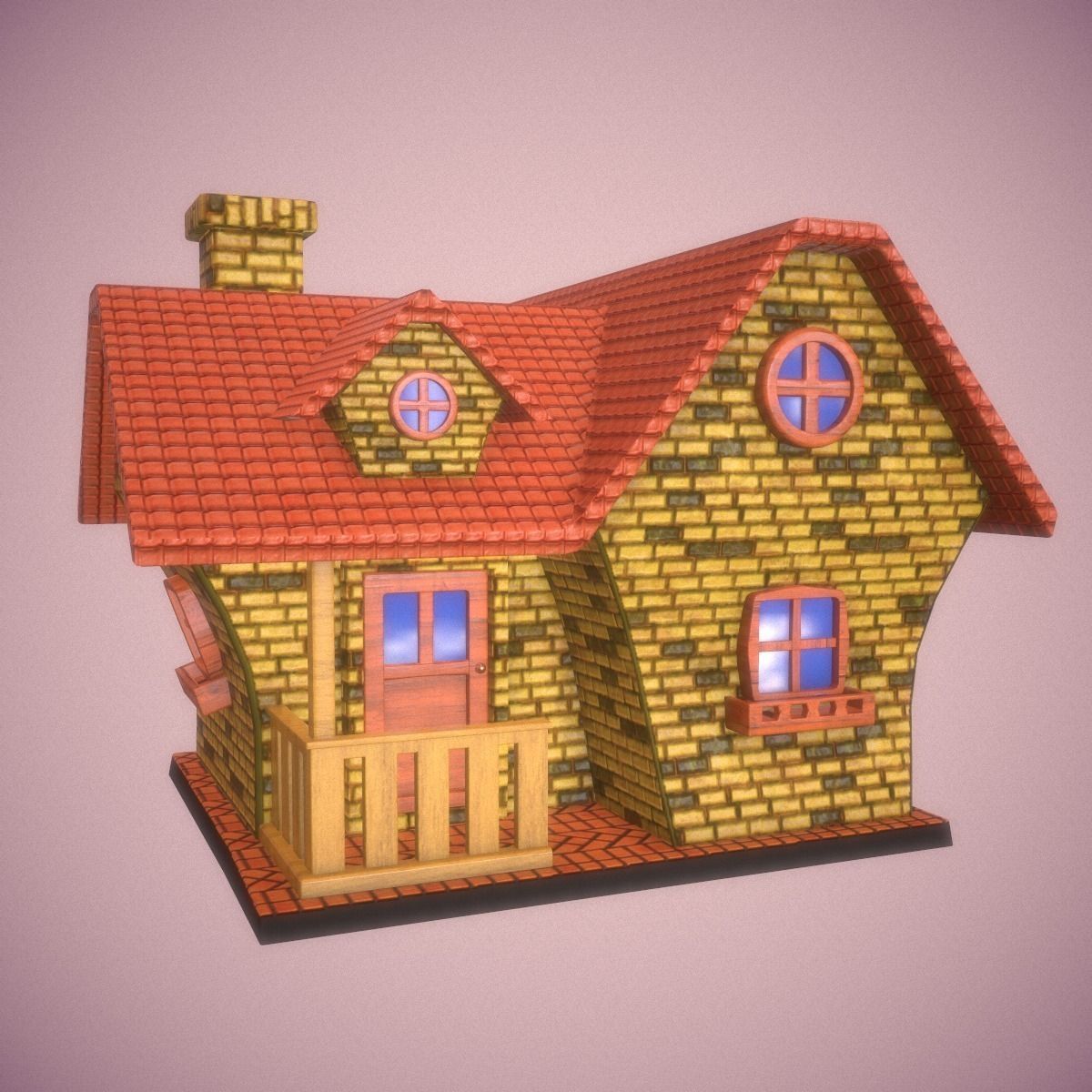 Cartoon House Free 3D model