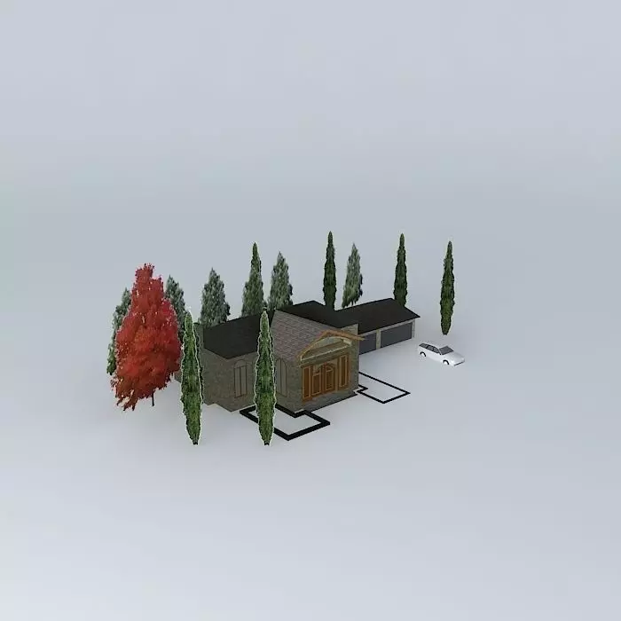 House No. 5 Free 3D model_0