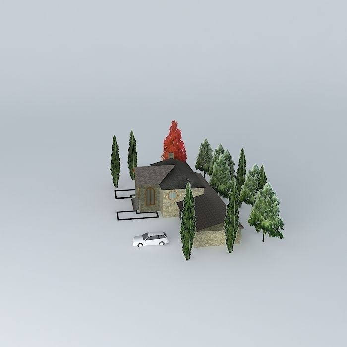 House No. 5 Free 3D model_2