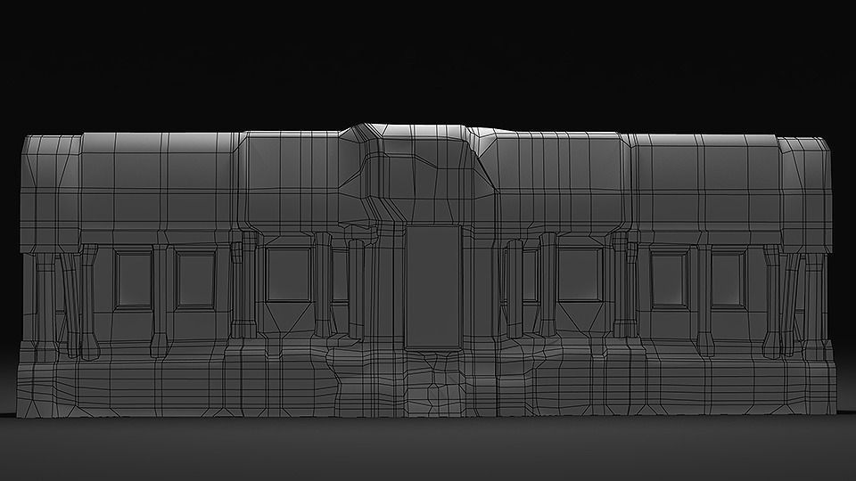 ruins temple Low-poly 3D model_5