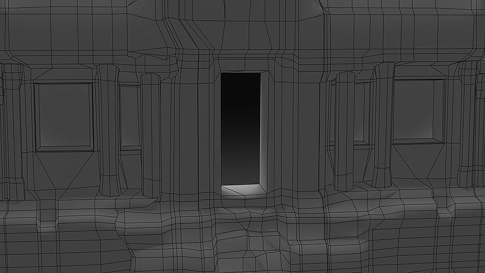 ruins temple Low-poly 3D model_4