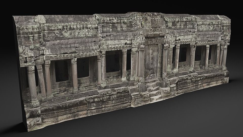 ruins temple Low-poly 3D model_3