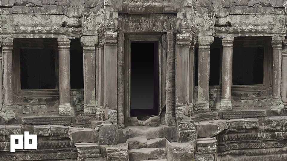 ruins temple Low-poly 3D model_2