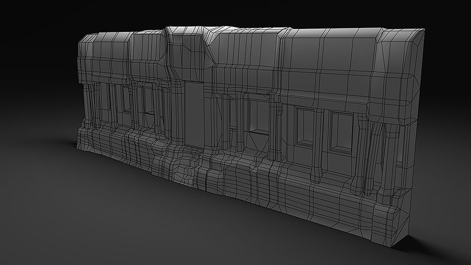 ruins temple Low-poly 3D model_7