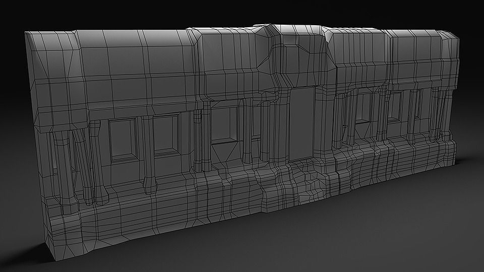 ruins temple Low-poly 3D model_6