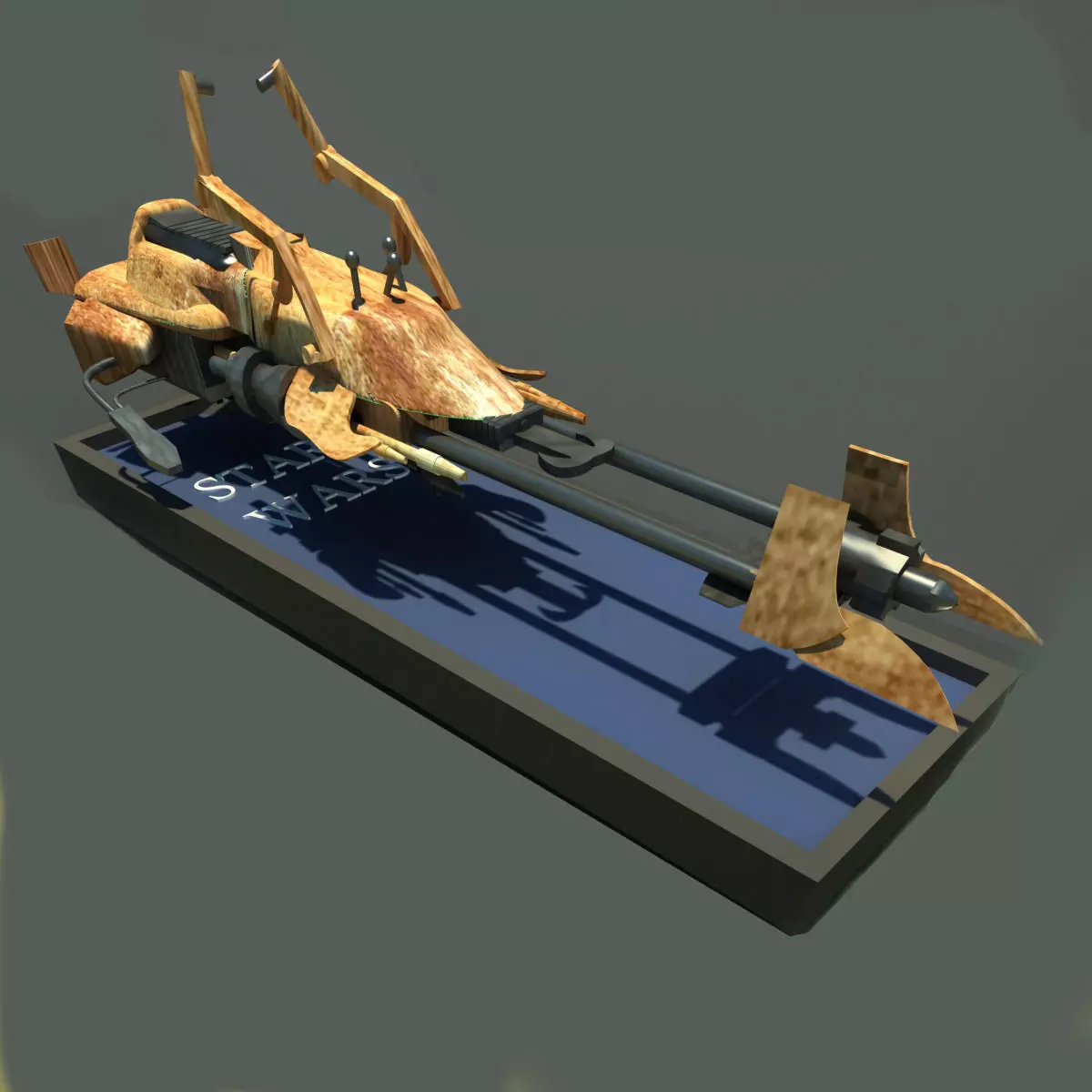 Star Wars Speeder Bike Low-poly 3D model