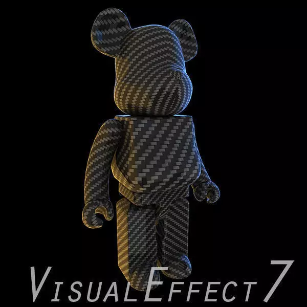 Carbon Body Kit BearBrick 3D model_0