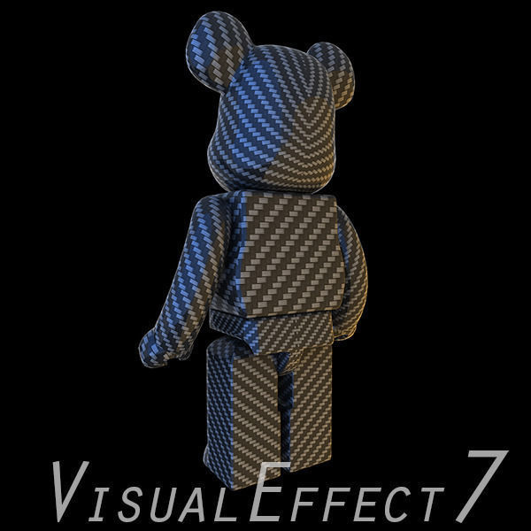 Carbon Body Kit BearBrick 3D model_3