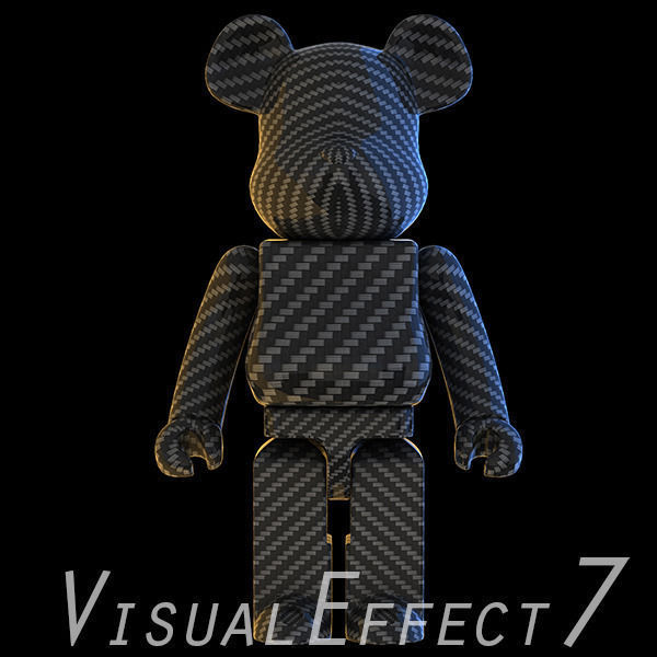 Carbon Body Kit BearBrick 3D model_1
