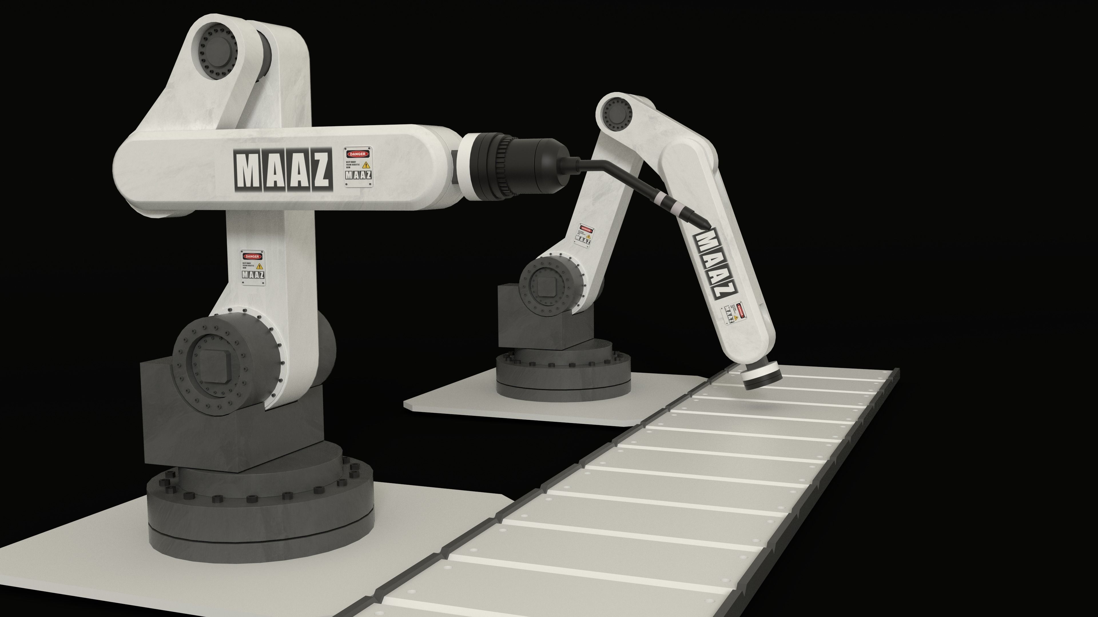 Robotic arm Low-poly 3D model