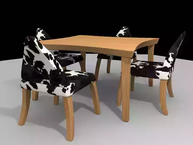 cowpattern dining table Free 3D model