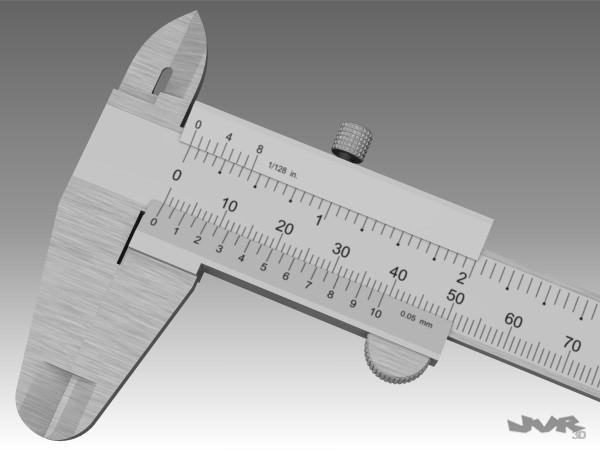 Caliper Measuring Tool 3D model_6