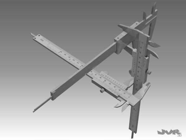 Caliper Measuring Tool 3D model_9