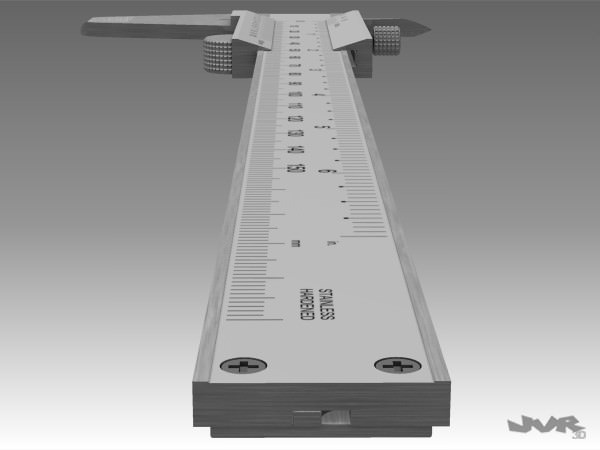 Caliper Measuring Tool 3D model_3