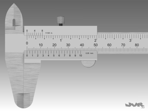 Caliper Measuring Tool 3D model_4