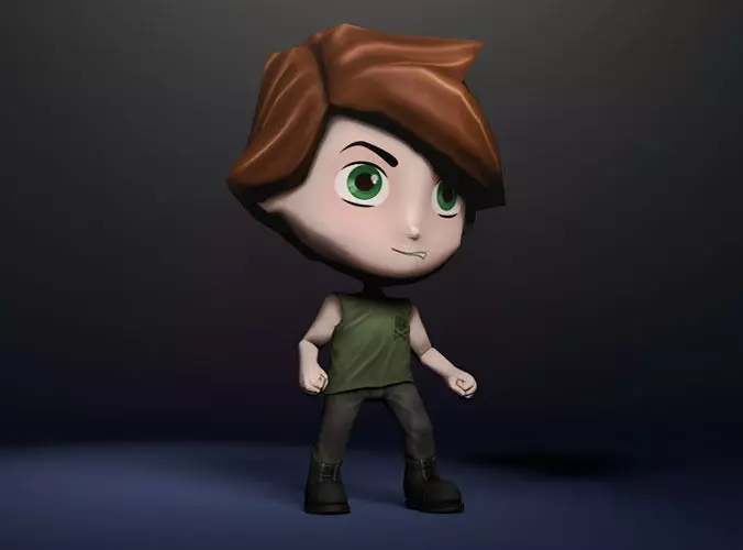 3D character - Jim Low-poly 3D model_0