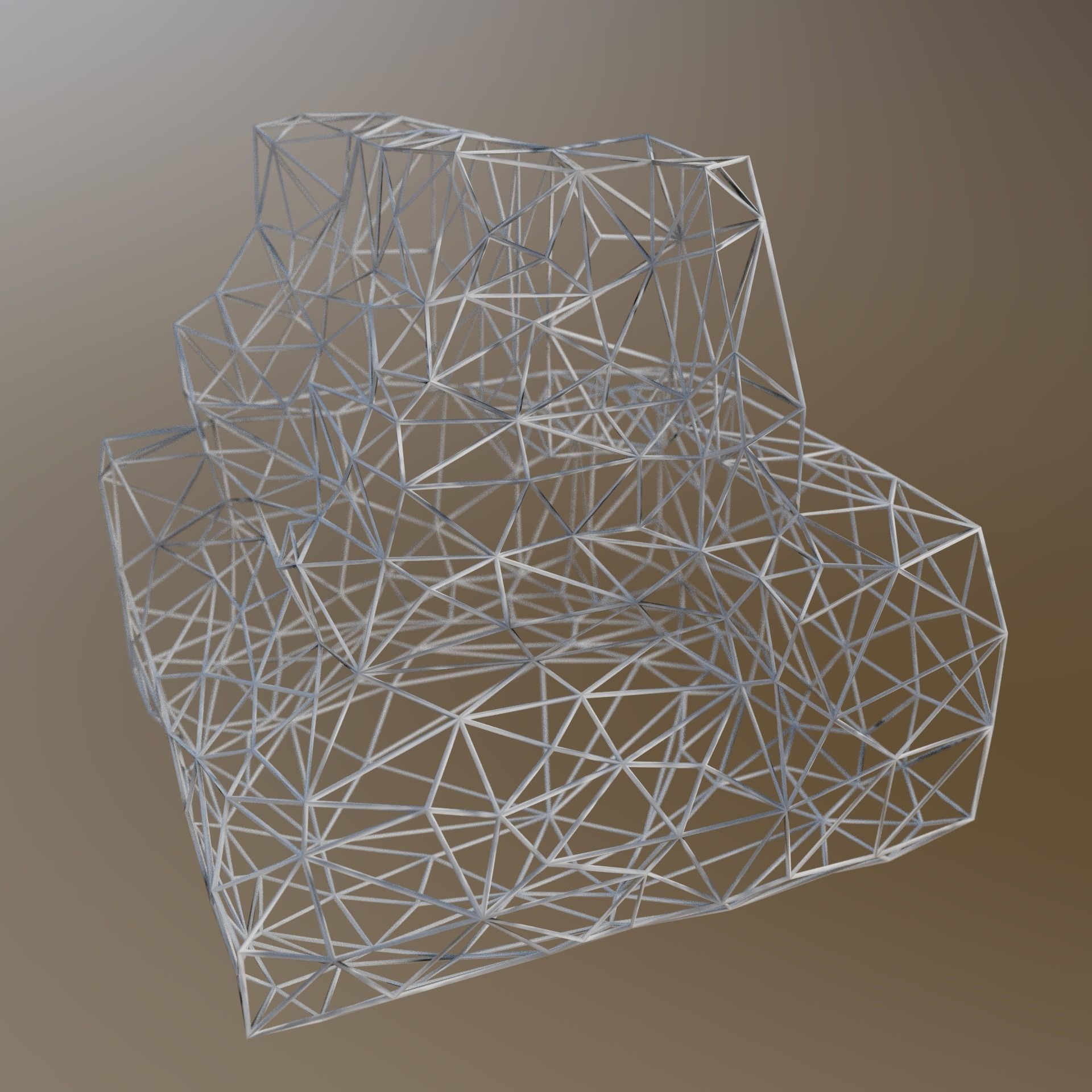 Pillar Base Asymmetric Ancient Low-poly 3D model_5