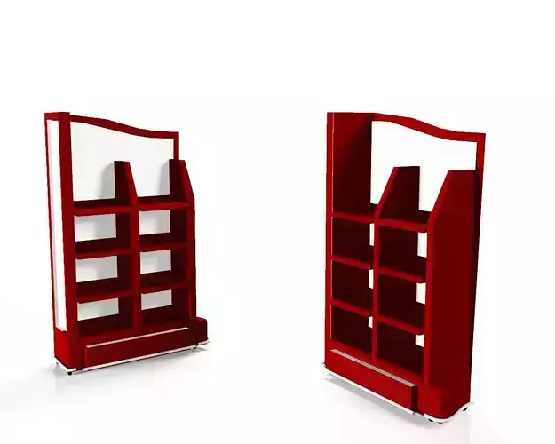 Permanent gondola end display Low-poly 3D model