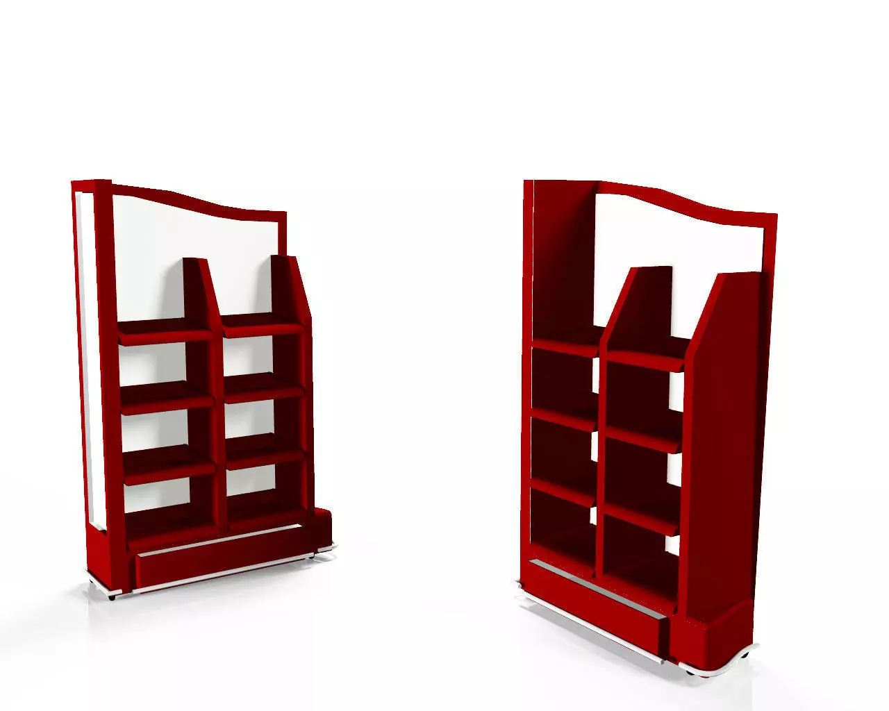 Permanent gondola end display Low-poly 3D model_0