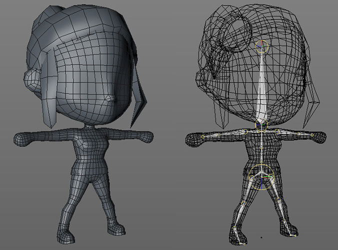 3D character - Sheela Low-poly 3D model_1