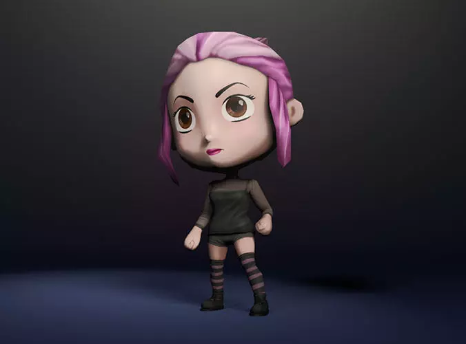 3D character - Sheela Low-poly 3D model_0