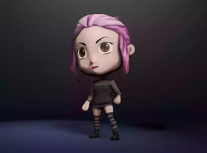 3D character - Sheela Low-poly 3D model
