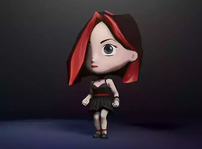 3D character - Nancy Low-poly 3D model