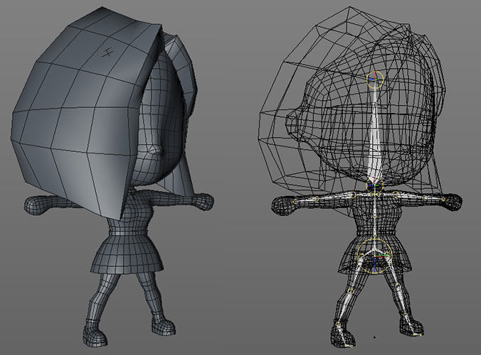 3D character - Nancy Low-poly 3D model_1