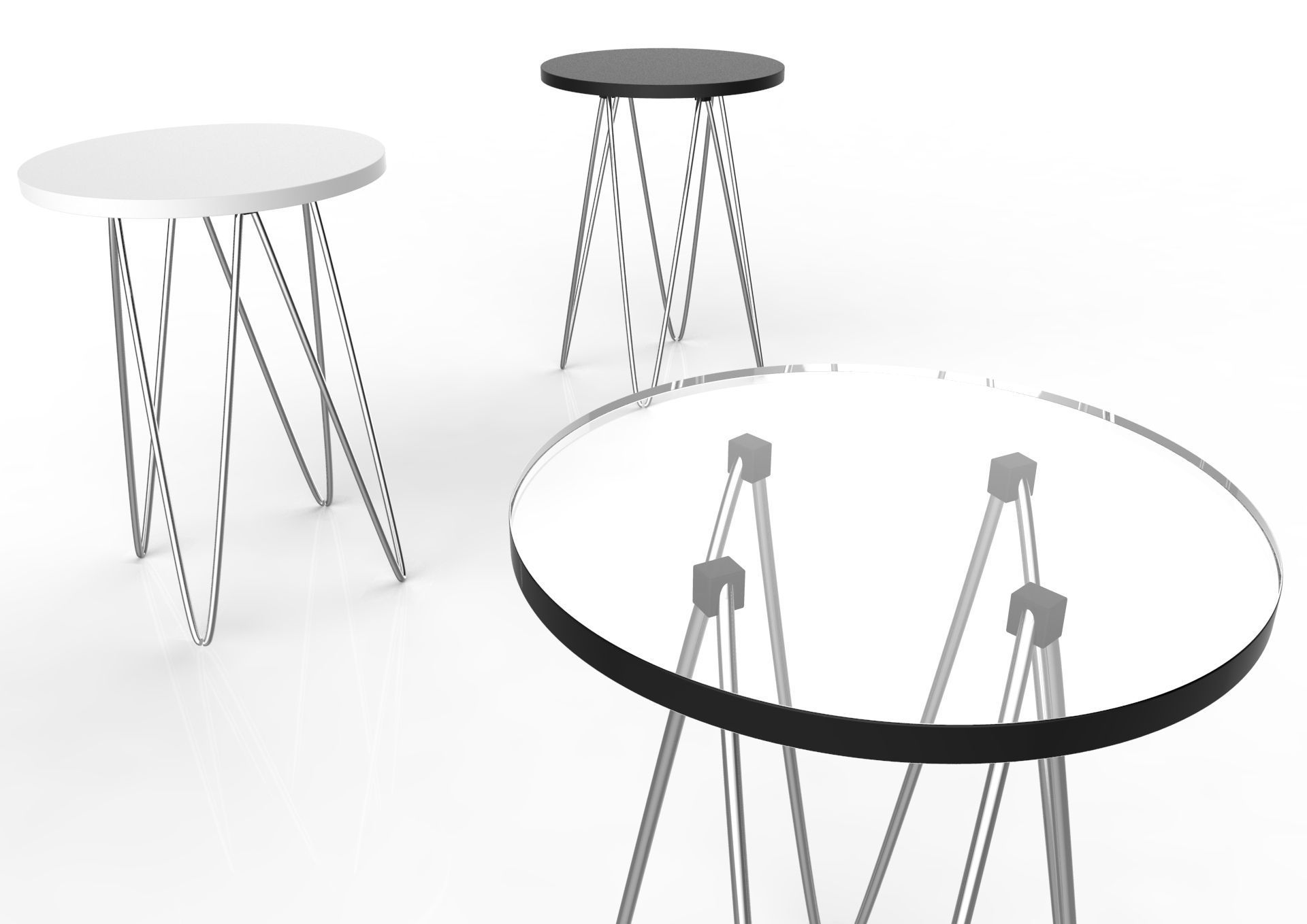 Eifel Hommage Side table 3D model_3