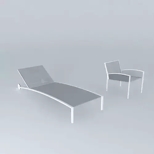Lounger chair and screen and aluminum