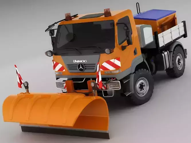 Mercedes Unimog U20 Snow Removal 3D model