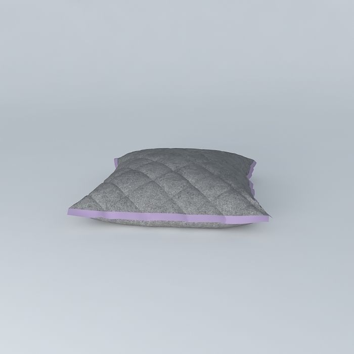 matelasse pillow 2 Free 3D model_1