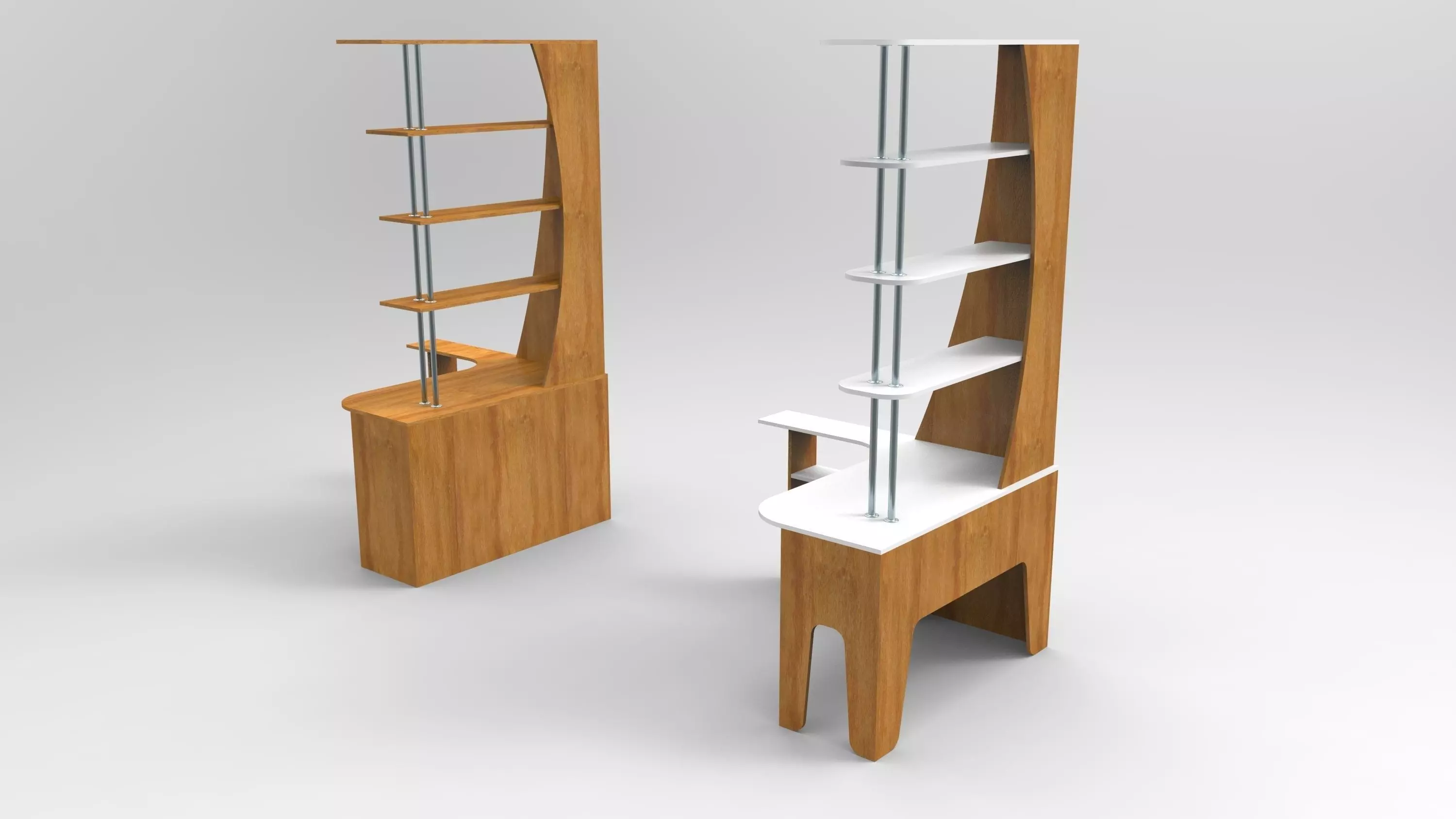 Workplace giraffe desk 3D model_0