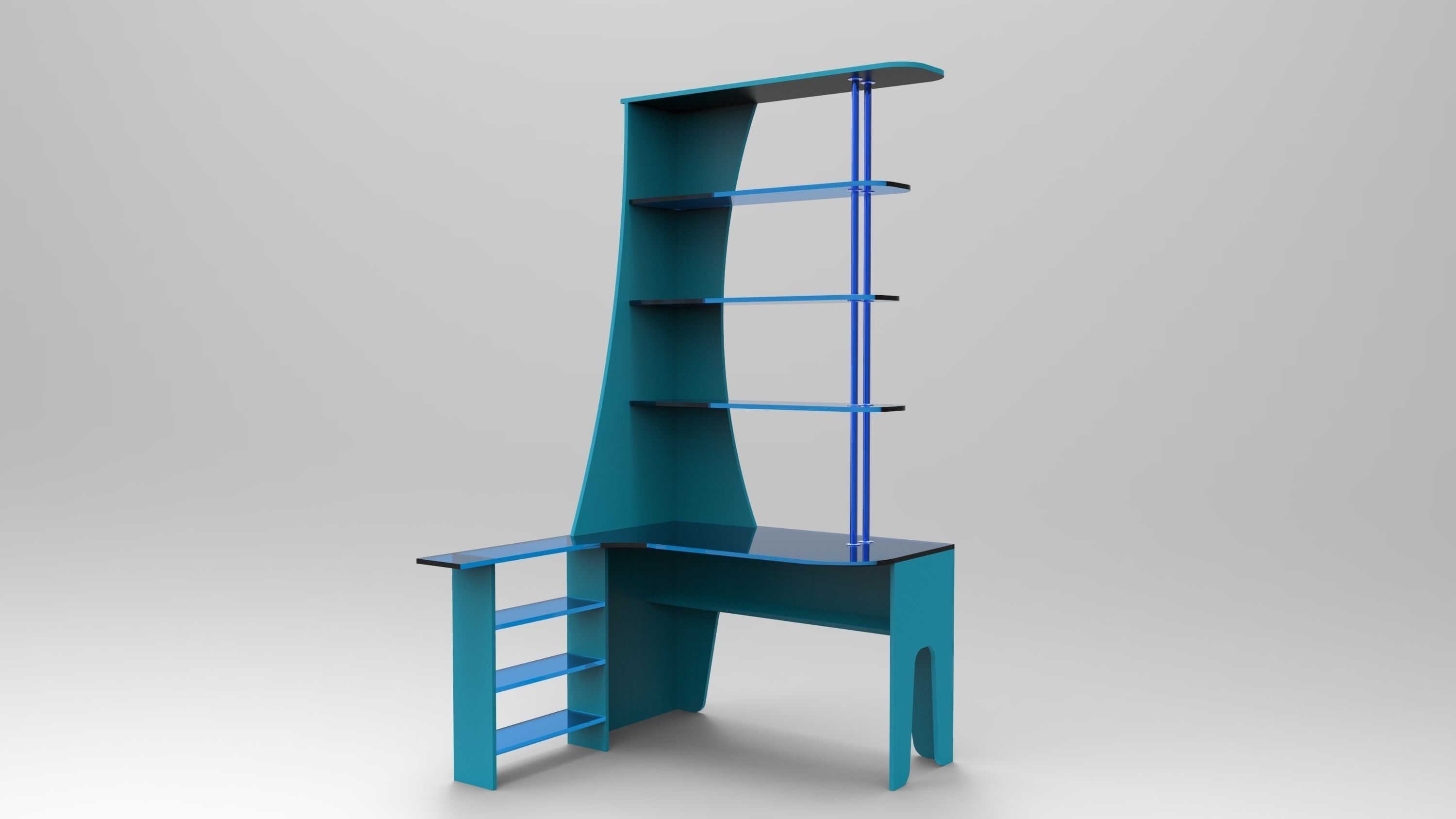 Workplace giraffe desk 3D model_2
