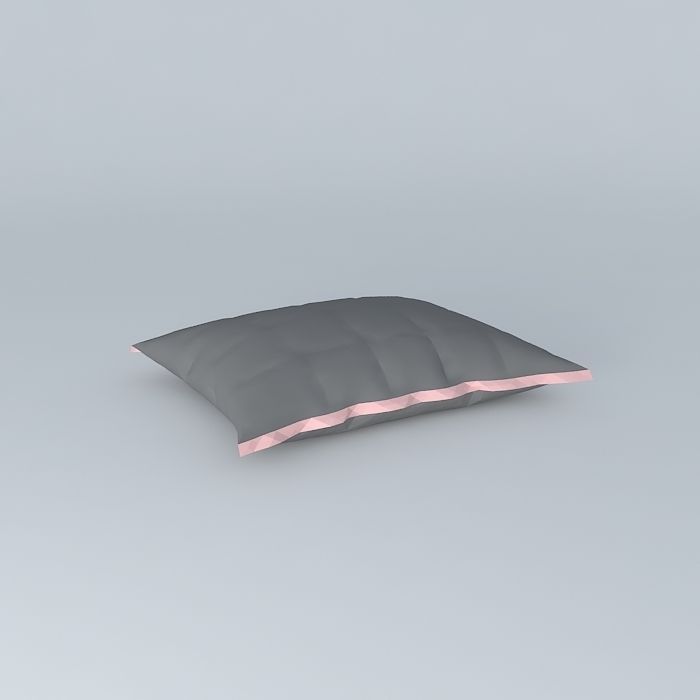 Black pillow Free 3D model_2