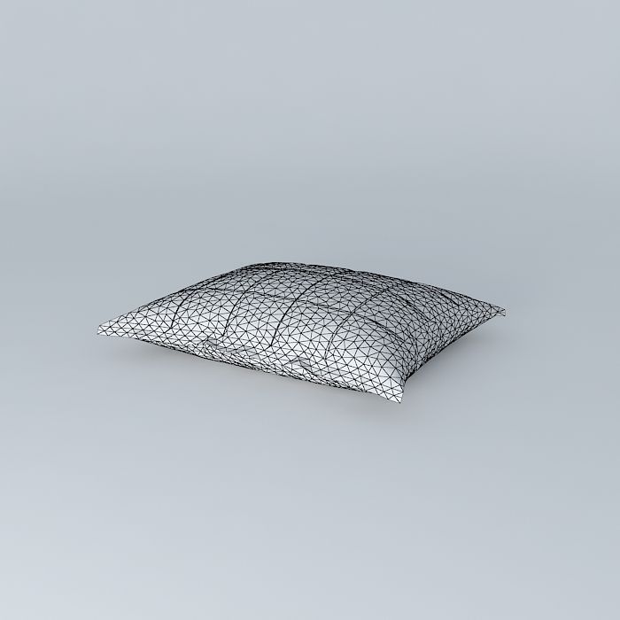 Black pillow Free 3D model_3