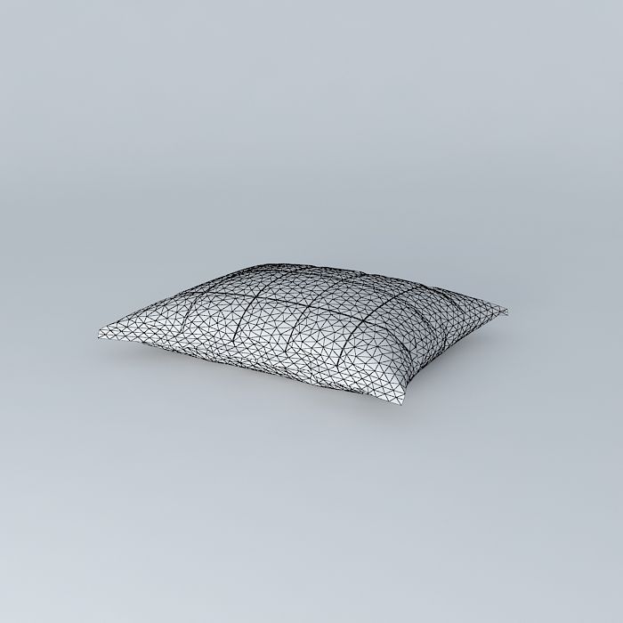 Black pillow Free 3D model_4