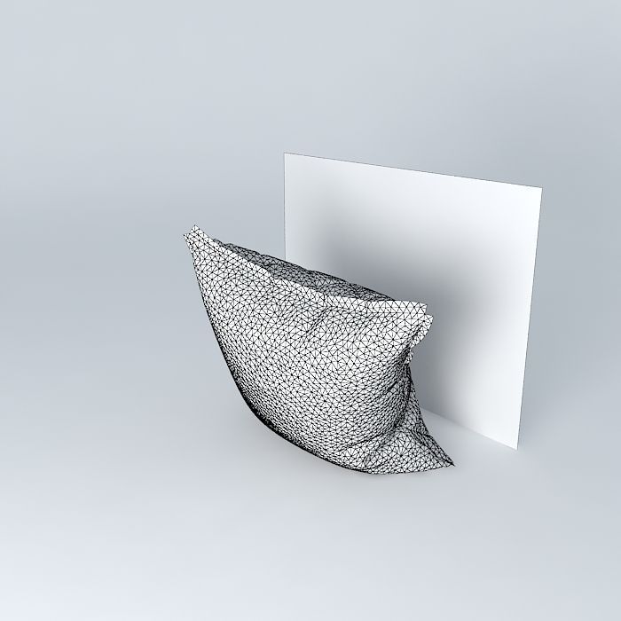 Matelasse pillow Free 3D model_4
