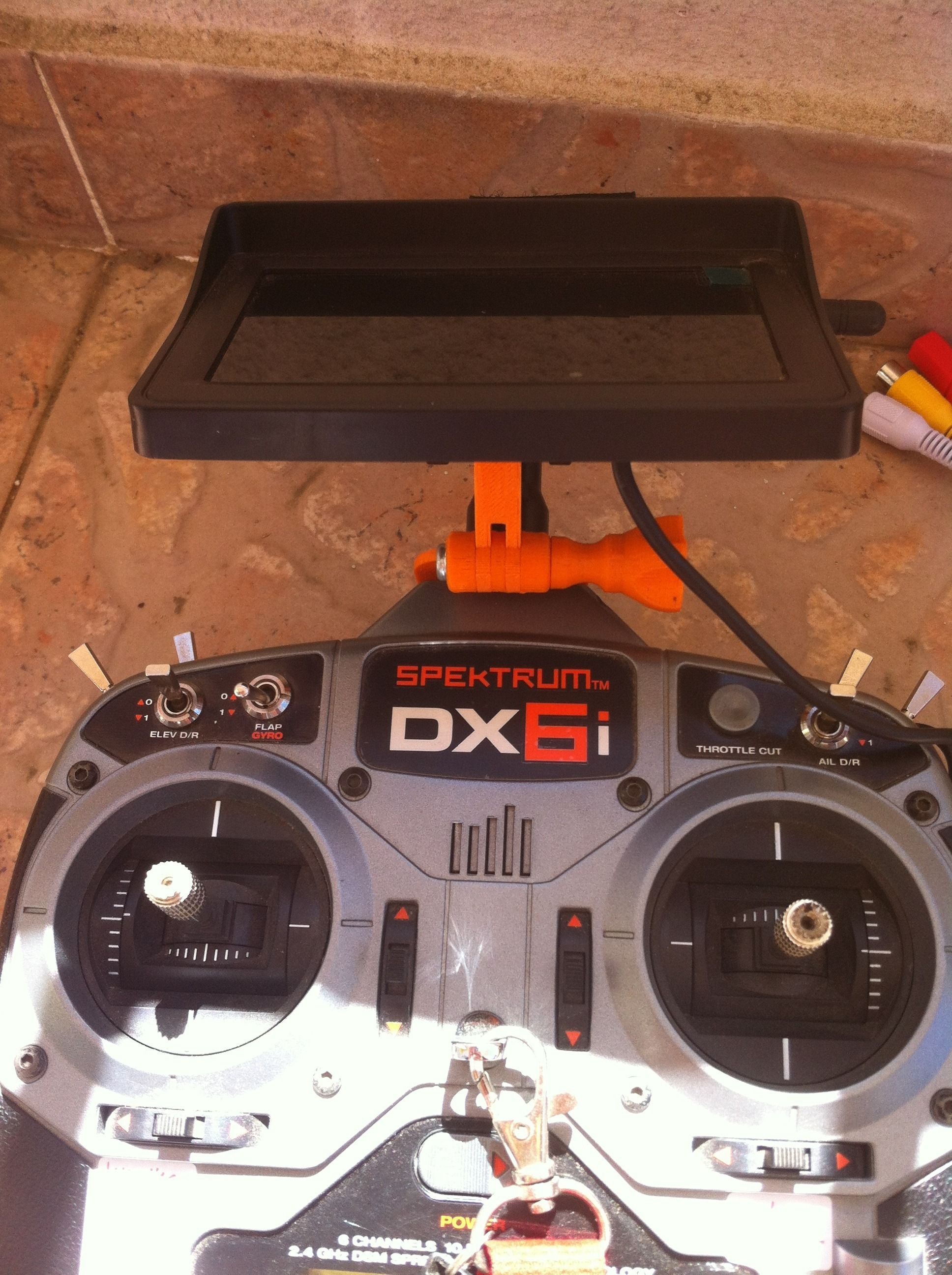 Spektrum DX6 LCD or Camera Support addon 3D print model_1