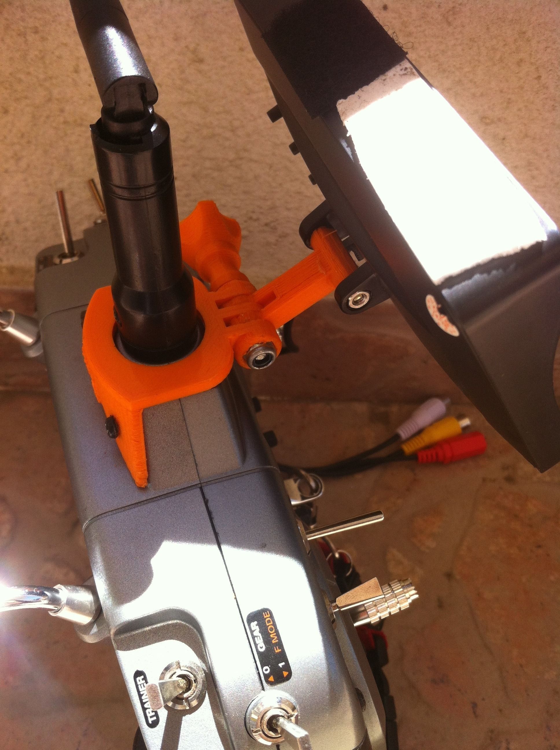 Spektrum DX6 LCD or Camera Support addon 3D print model_4