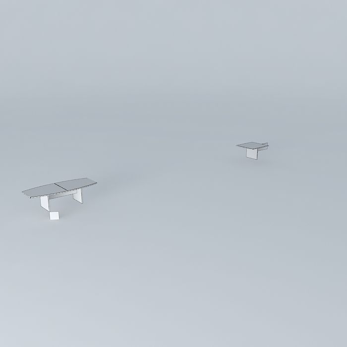 MEETING TABLE-2680x1180x735mm Free 3D model_3